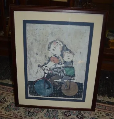 G Rodo Boulanger  After School  Framed Lithograph 27 1/2 By 33 Inch Frame • $125