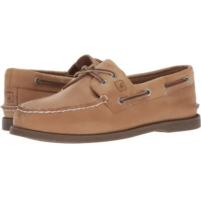 Sperry Authentic Original Leather 2-Eye Moccasin Boat Shoe Sahara Mens Size 10.5 • $49.97