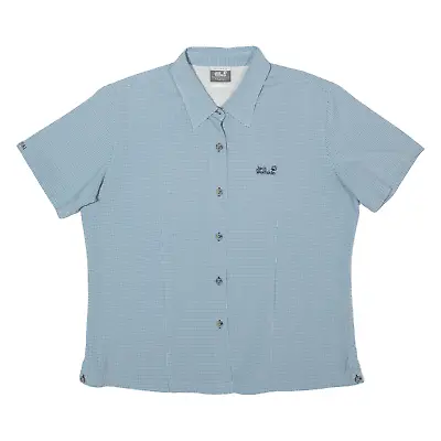 JACK WOLFSKIN Womens Shirt Blue Check XL • £14.99