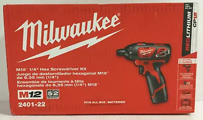 (MA1) Milwaukee 2401-22 12V Li-Ion 1/4  Cordless Drill/Driver *NEW* • $79.99