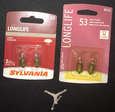 Sylvania Long Life - 2 Pack - 53LL Light Bulb Glove Box Instrument Panel Ash Lj • $10