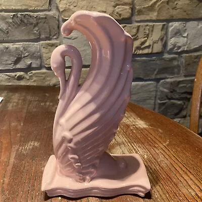 Haeger Pottery Swan Art Deco Pink Vase Planter Orig. Tag.  Vintage!!! • $22