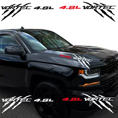 4.8L VORTEC Car Hood Claw Stickers For Chevrolet Silverado GMC Sierra 1500 2pcs • $12.97