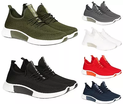 CROSSHATCH Mens Trainers Lace Up Lightweight Running Sports Gym Shoes Sneaker UK • £16.99