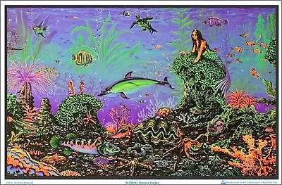 Octopus Garden By: Michael Fishel Blacklight Poster - Flocked - 35  X 23  • $14.49