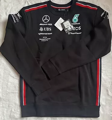 Mercedes Benz Lifestyle Collection Black Motorsport Crew Sweat Shirt Size Medium • $97