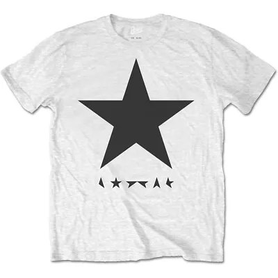 DAVID BOWIE - Official Licensed Unisex T- Shirt - Blackstar On White Cotton • $37.15