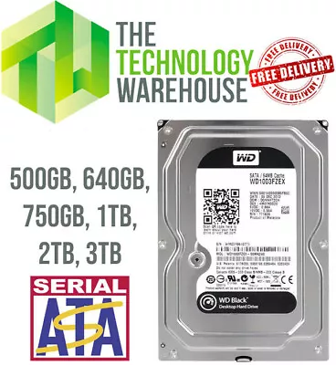 Hard Drive 3.5 Internal SATA Computer 500GB - 750GB - 1TB - 2TB - 3TB - 4TB Lot • £7.85