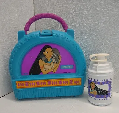 90s Vintage Disney Pocahontas Lunch Box Thermos Brand Work Storage Box  • $20