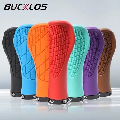 BUCKLOS Handlebar Grip MTB Lock On Silicone Shock Absorption Bike Grips Fit ODI • $10.54