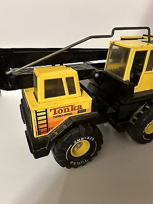 TONKA Turbo Diesel Clam Bucket Crane Truck Pressed Steel Toy XMB-975 Vintage • $50