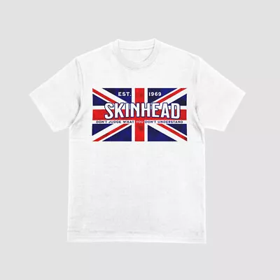 Skinhead T-Shirt Punk Sham 69 Oi! Street Wear British Union Jack Licensed Design • £8.99