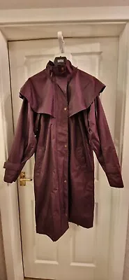 Ladies Aubergine Waterproof Raincoat By Target Dry Size 12 Excellent Condition • £35