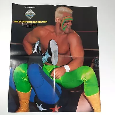 WCW Sting Wrestling Magazine Pinup Photo Poster Double Sided Early The Stinger • $24.99