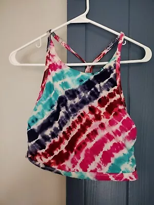 Eco Beach Crop Swim Top - Tie Die - Women's Size Medium • $12