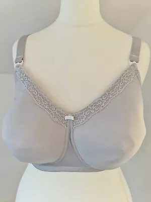 36F MARKS AND SPENCERS M&S Grey Seamless Ladies Nursing Bra Nonwired VGC • £5