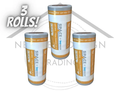 £109.99 • Buy 3x 170mm Loft Insulation Roll Knauf 6.47 M2 Glass Mineral Cheapest
