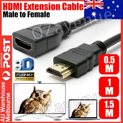 HDMI Extension Cable Male To Female Lead High Speed Extender Adapter • $6.43