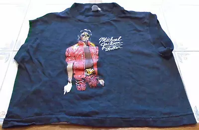 Michael Jackson THRILLER Crop Top T-Shirt Sleeveless Size Medium Read • $50