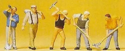 Preiser HO #10461 People Working  Workers W/Picks & Shovels (Painted Figures) • $24.99