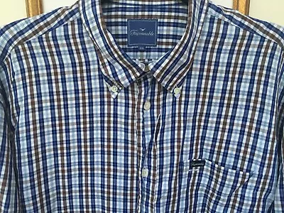 Faconnable Men’s Button Down Colour Checked Shirt - Size XXL • £15