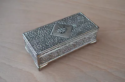 Small Ornate Metal Jewellery Box • £20