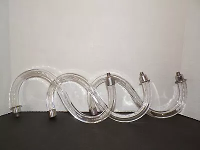 Set Of 3 Vintage Crystal Fluted S-curve Chandelier/wall Sconce Arms. 10-3/8  • $45