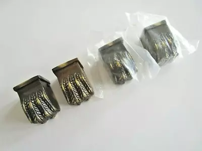 $25 • Buy Vintage Brass Metal Lion's Paw Foot Furniture Leg End Caps / Feet - Set Of 4 