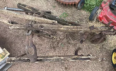 Antique WOODEN Walk Behind Horse Drawn Garden Farm Cultivator Parts No Wood • $45