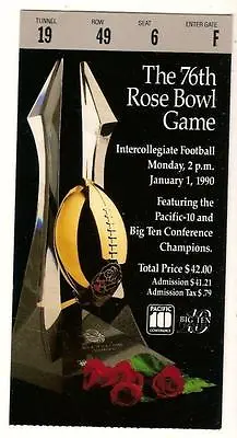 1990 Rose Bowl Ticket Stub Michigan State Spartans USC Trojans • $44.78