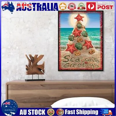 $13.08 • Buy DIY Full Round Drill Diamond Painting 5D Beach Christmas Tree Poster Kit OZ