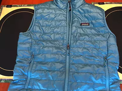 Men's Patagonia Nano Puff Vest Light Blue Size Medium • $129