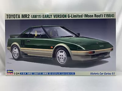 HASEGAWA 1/24 TOYOTA MR2 AW11 Early Ver G-Limited Moon Roof 1984 HC51 Kit • $34.83