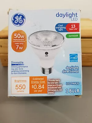 GE Daylight LED Outdoor PAR20 Dimmable 7w For 50w 550 Lumens Cool 5000K  1-Pack • $6.99