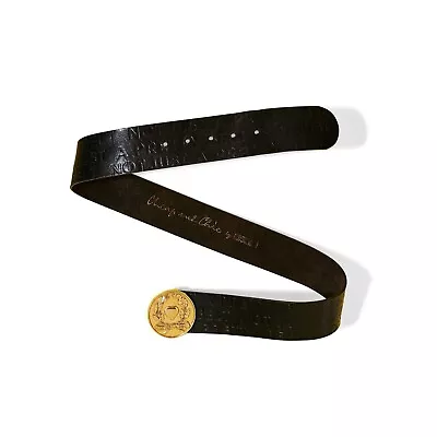 Moschino 'Cheap & Chic' Belt - 8/M Black Leather Vintage Belt • $168