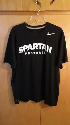 Nike Dri-Fit NCAA Michigan State University Spartan Football Shirt Adult XL GUC • $6.95
