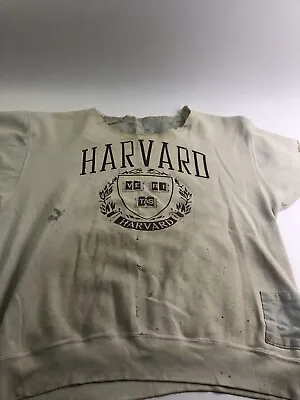 Vintage Harvard University Crewneck Sweatshirt 80s 90s Spellout Big Cut • $29.99