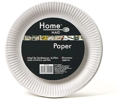 £4.95 • Buy Paper Disposable White Round Small Large Plates / Bowls For Birthday Xmas Party