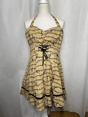 Hot Topic Music Notes Halter Dress Women’s Steampunk Party Rockabilly Size XXL • $30