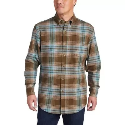 Pendleton Mason Flannel Shirt Plaid Brown Plaid Size XL NWT • $39.99