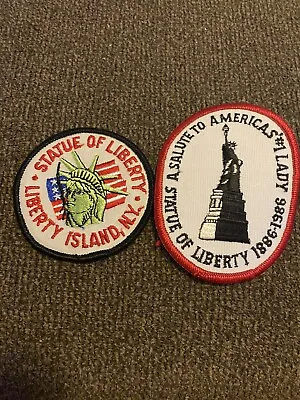 VTG Lot Of 2 Different STATUE OF LIBERTY Souvenir Iron On Patches • $12.98