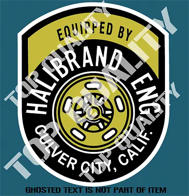 VINTAGE HALIBRAND ENG Decal Sticker For Man Cave Garage Retro Car Stickers • $5.50