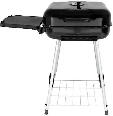 $45.99 • Buy 22-inch Square BBQ Barbecue Cooker Charcoal Grill Side Shelf Wheels Portable New