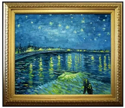 $189.95 • Buy Framed Van Gogh Starry Night Over The Rhone, Hand Painted Oil Painting, 20x24in