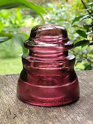 Vintage Glass Insulator Wine Colorized Glass Decorative Antique Railroad Glass • $34.50