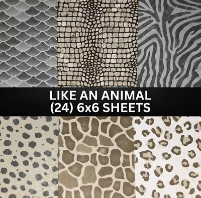 Stampin Up LIKE AN ANIMAL SPECIALTY Designer Series Paper Prints - (24) 6x6 Shts • $10.87