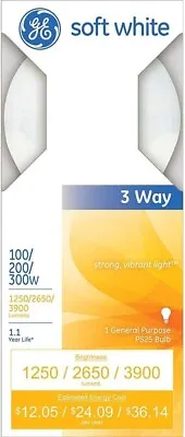 GE Lighting 41459 100 200 300 Watt 3 Way Soft White Light Bulb- Pack Of 24 • $199.83