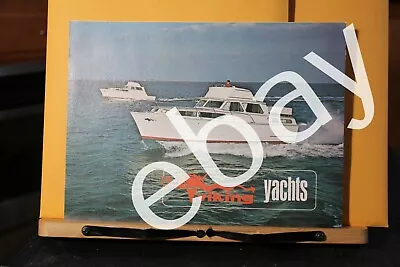 Brochure VIking Yacht Co 1970 Boat Marine Used W/wear Trimmed & Tape On Back • $37.95