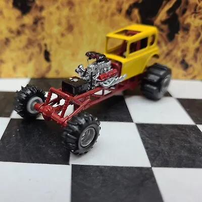 Custom Made PRO MUD RACER RAIL BOGGER  1:64 SCALE Paddle TIRES RACING DRAG NMRO • $125