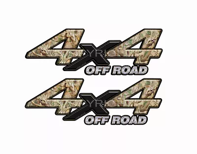 4X4 OFF ROAD BUCK SKULL Obliteration Camo Decals Truck Stickers 2 Pack KM006ORBX • $13.99